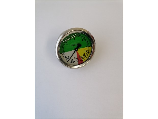 Nyomásmérő óra 0-5-25BAR hátsó csatlakozás (INOX)